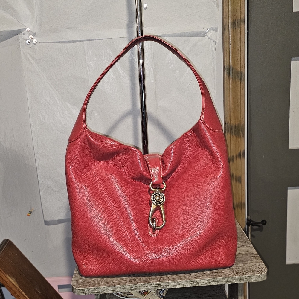 Dooney & Bourke Lucca Leather Logo Lock Hobo ~ EUC - Picture 6 of 6